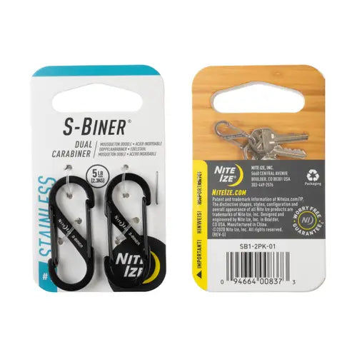 S-Biner® Stainless Steel Dual Carabiner #1 (2 Pack)